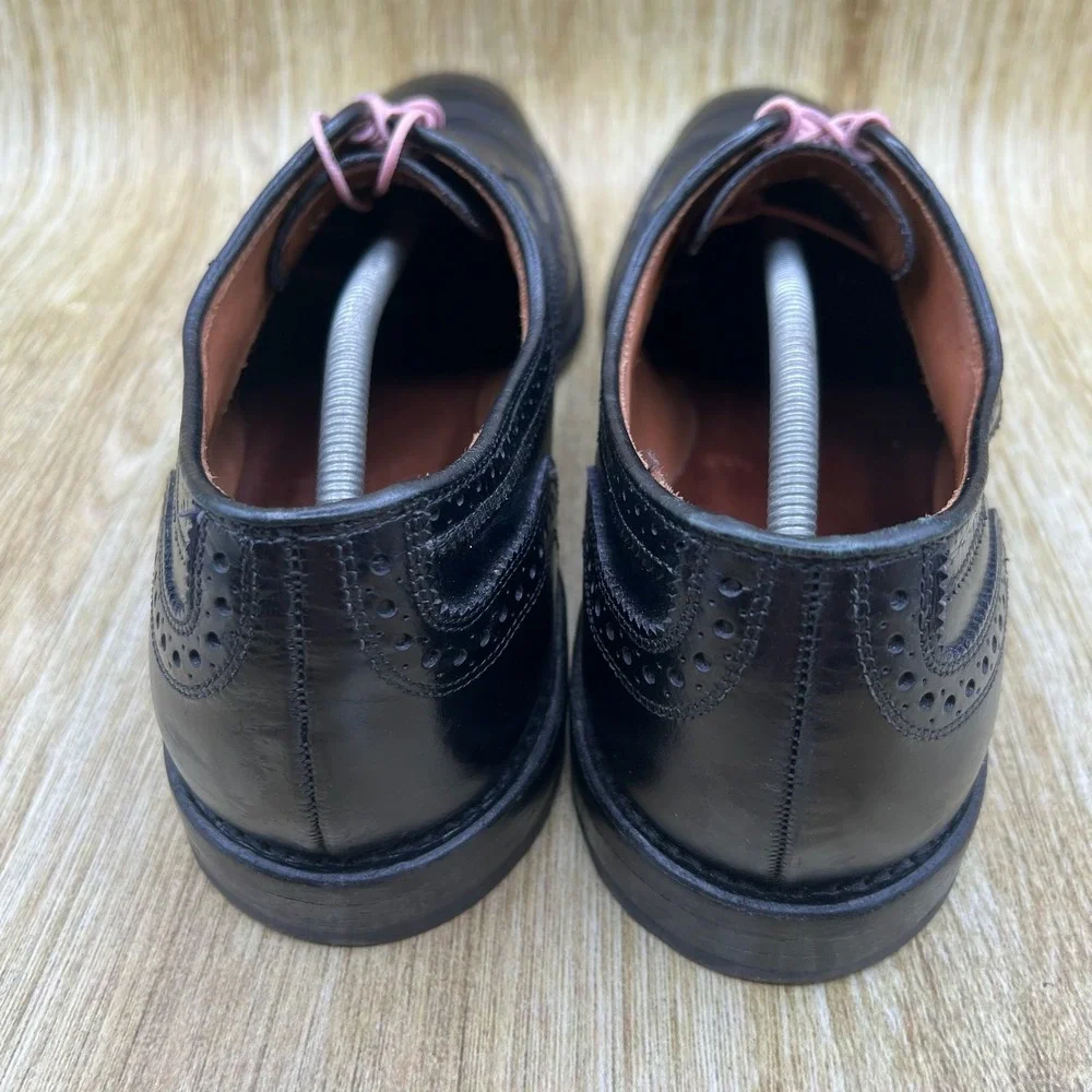 Allen Edmonds McAllister Oxford Mens Size 13 D Black Leather Wingtip Brogue 6205
